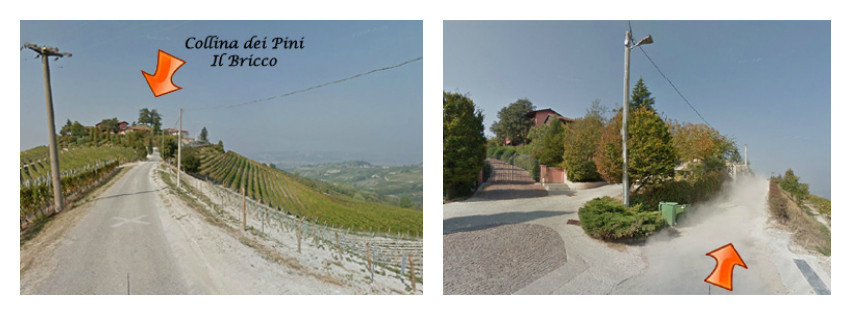 La strada per il Bricco, da Google street view