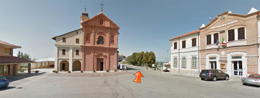 La piazza di Treiso, da Google street view